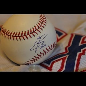 Autographed Texas Rangers Baseball
